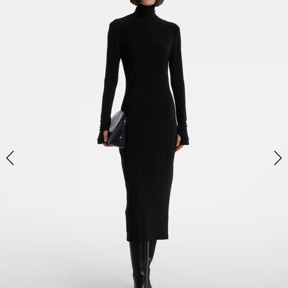 Norma Kamali Dresses & Skirts - Norma Kamali Black Long-Sleeve Midi Dress